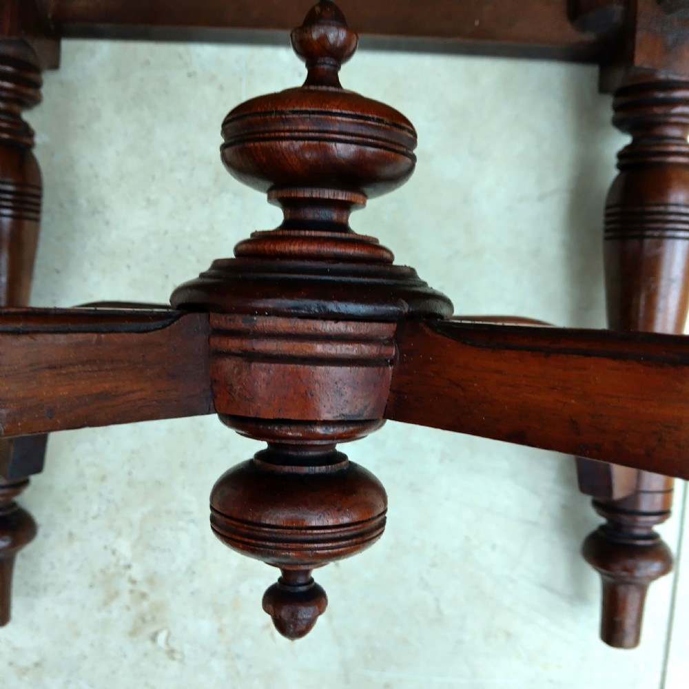tidy walnut stool from circa 1900. View III