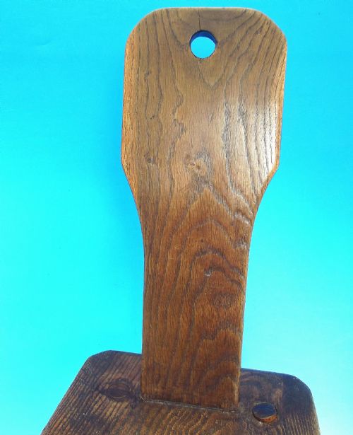 ANTIQUE 18THC COUNTRY FURNITURE ASH BACK STOOL ENGLISH C1780C1800 - ADDITIONAL PHOTO 2