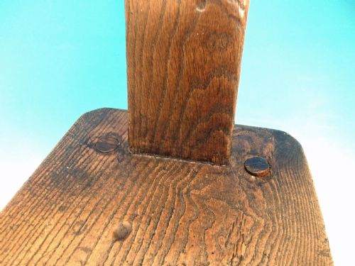 ANTIQUE 18THC COUNTRY FURNITURE ASH BACK STOOL ENGLISH C1780C1800 - ADDITIONAL PHOTO 5