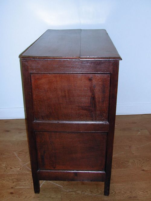 ANTIQUE 18THC OAK FURNITURE JOINED LIDDED CHEST WITH DRAWERS ENGLISH C174060 - ADDITIONAL PHOTO 4