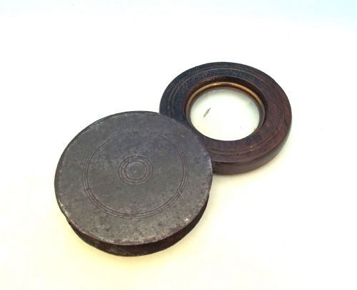 ANTIQUE METALWARE 19THC TOLEWARE CASED MAGNIFYING GLASS ENGLISH C182040 - ADDITIONAL PHOTO 1