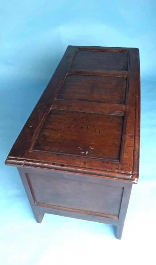 ANTIQUE FURNITURE OAK 17THC JOYNED CHARLES 1 COFFER ENGLISH C162549 - ADDITIONAL PHOTO 1