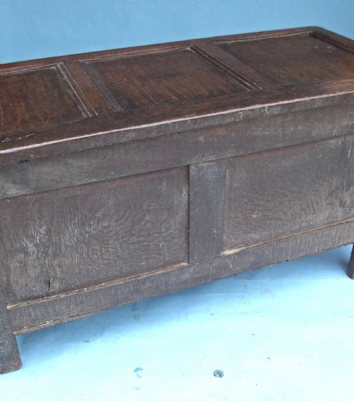 ANTIQUE FURNITURE OAK 17THC JOYNED CHARLES 1 COFFER ENGLISH C162549 - ADDITIONAL PHOTO 5
