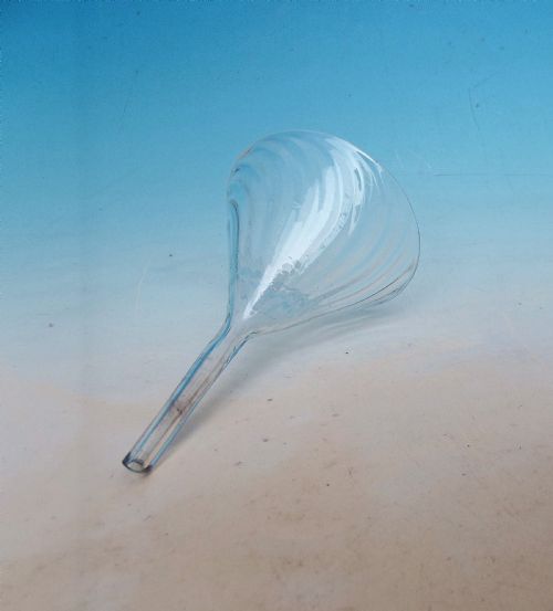 antique glass 18thc wrythen style wine funnel english c177090 - CATEGORY: ANTIQUE GLASS - DATED 18TH CENTURY