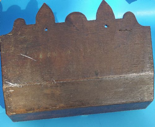 EARLY 19THC OAK SHAPED LIDDED CANDLEBOX ENGLISH C180020 - ADDITIONAL PHOTO 1