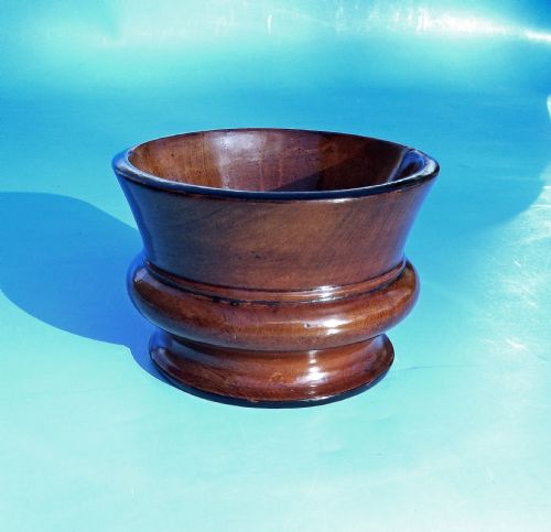 early treen 19thc yew wood master salt english c180020 - CATEGORY: ANTIQUE MISCELLANEOUS - DATED 19TH CENTURY