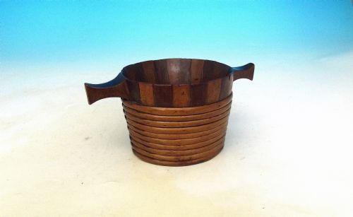 antique 19thc treen staved drinking vessel known as a bicker scottish 184060 - CATEGORY: ANTIQUE MISCELLANEOUS - DATED 19TH CENTURY