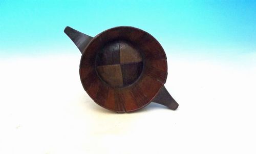 ANTIQUE 19THC TREEN STAVED DRINKING VESSEL KNOWN AS A BICKER SCOTTISH 184060 - ADDITIONAL PHOTO 3