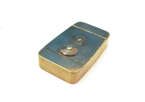 19THC ANTIQUE METALWARE BRASS COMBINATION SNUFF BOX ENGLISH C184060 - ADDITIONAL PHOTO 2