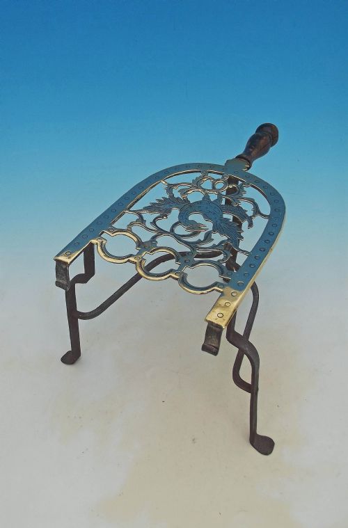 ANTIQUE METALWARE 18THC BRASS IRON FOOTMAN ENGLISH C177090 - ADDITIONAL PHOTO 1