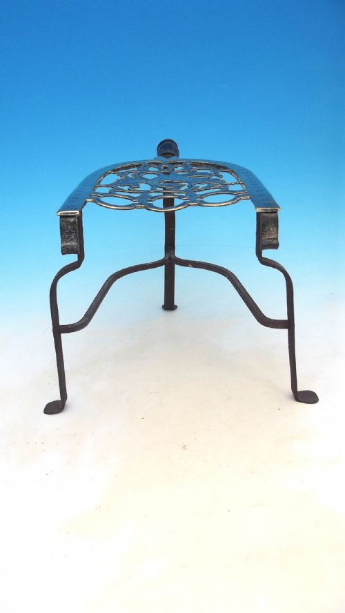 ANTIQUE METALWARE 18THC BRASS IRON FOOTMAN ENGLISH C177090 - ADDITIONAL PHOTO 3