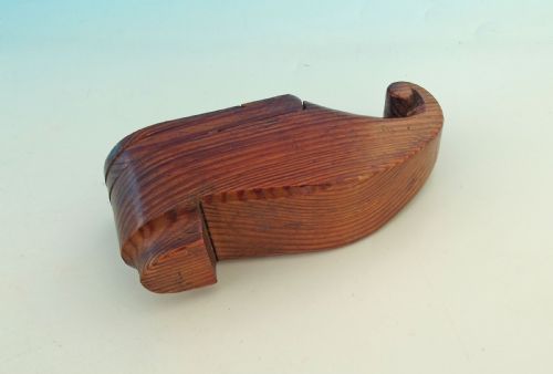 ANTIQUE TREEN 19THC PINE CLOG TRICK SNUFF BOX CONTINENTAL C184060 - ADDITIONAL PHOTO 1