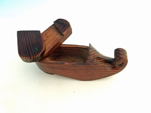 ANTIQUE TREEN 19THC PINE CLOG TRICK SNUFF BOX CONTINENTAL C184060 - ADDITIONAL PHOTO 2