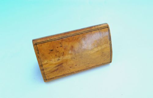 ANTIQUE TREEN 19THC CHEQUERED PATTERN BIRCH SNUFF BOX CONTINENTAL C184060 - ADDITIONAL PHOTO 2