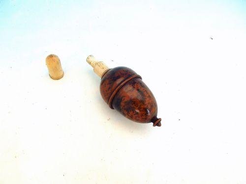 a 19thc treen burr walnut and bone turned needlecase french c186080 - CATEGORY: ANTIQUE MISCELLANEOUS - DATED 19TH CENTURY
