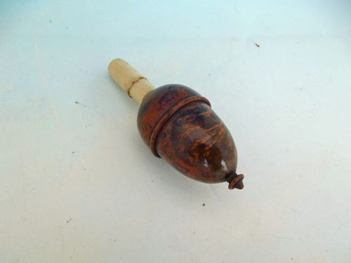 A 19THC TREEN BURR WALNUT AND BONE TURNED NEEDLECASE FRENCH C186080 - ADDITIONAL PHOTO 1