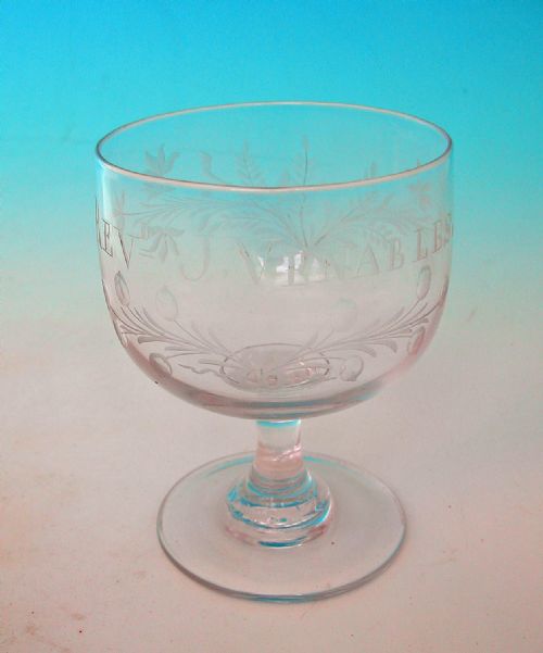 antique 19thc mead glass engraved revd j venables english c182040 - CATEGORY: ANTIQUE GLASS - DATED 19TH CENTURY