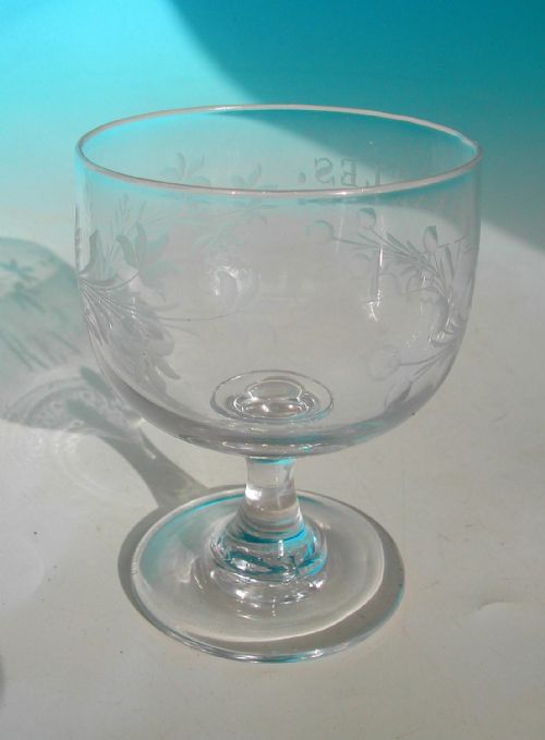 ANTIQUE 19THC MEAD GLASS ENGRAVED REVD J VENABLES ENGLISH C182040 - ADDITIONAL PHOTO 3