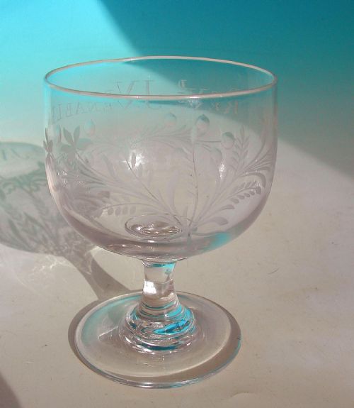 ANTIQUE 19THC MEAD GLASS ENGRAVED REVD J VENABLES ENGLISH C182040 - ADDITIONAL PHOTO 4