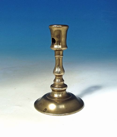 16thc early metalware brass single candlestick french c155080 - CATEGORY: ANTIQUE LIGHTING - DATED 16TH CENTURY