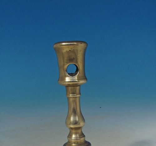 16THC EARLY METALWARE BRASS SINGLE CANDLESTICK FRENCH C155080 - ADDITIONAL PHOTO 3