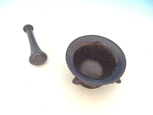 ANTIQUE METALWARE 16THC17THC BRONZE MORTAR PESTLE FRENCH C1580 C1600 - ADDITIONAL PHOTO 1