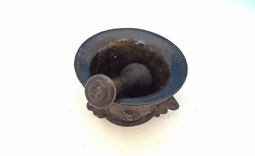 ANTIQUE METALWARE 16THC17THC BRONZE MORTAR PESTLE FRENCH C1580 C1600 - ADDITIONAL PHOTO 4