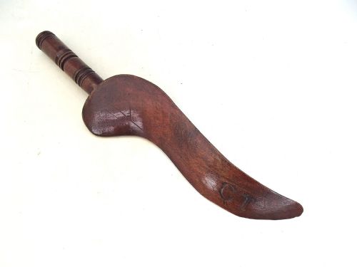 19THC FRUITWOOD GULL WING CUMBRIAN KNITTING SHEATH ENGLISH C184060 - ADDITIONAL PHOTO 1