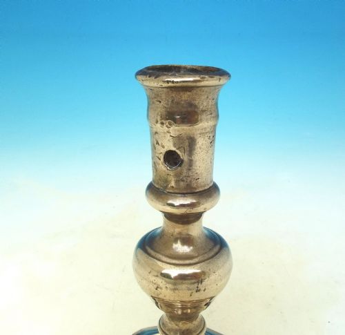 ANTIQUE METALWARE LATE 17THC BRASS SINGLE CANDLESTICK FRENCH C1690C1720 - ADDITIONAL PHOTO 3