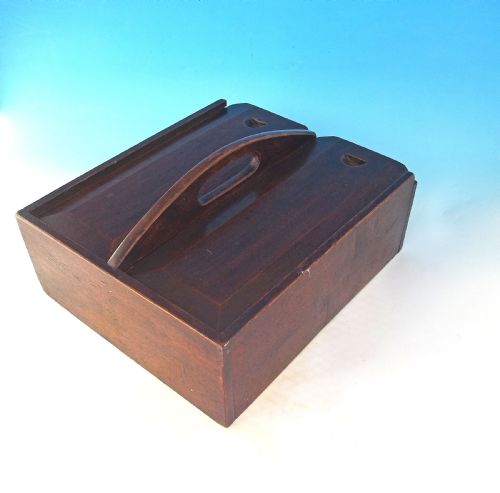 antique georgian 18thc oak pine double candlebox english c1780c1800 - CATEGORY: ANTIQUE BOXES - DATED 19TH CENTURY