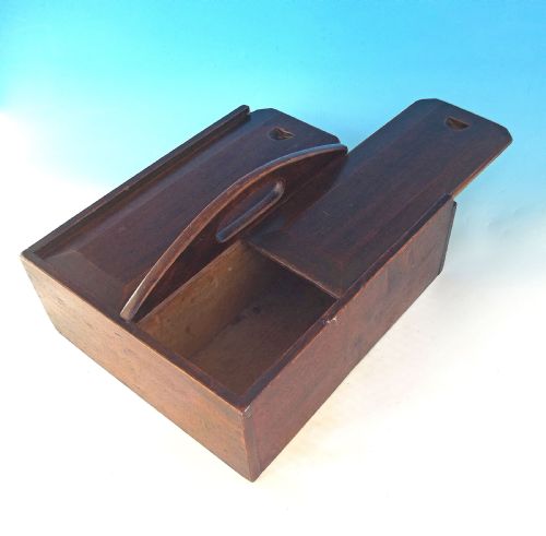 ANTIQUE GEORGIAN 18THC OAK PINE DOUBLE CANDLEBOX ENGLISH C1780C1800 - ADDITIONAL PHOTO 3