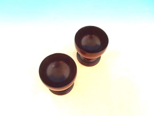 ANTIQUE PAIR OF 19THC TURNED MAHOGANY TREEN SALTS ENGLISH C184060 - ADDITIONAL PHOTO 2