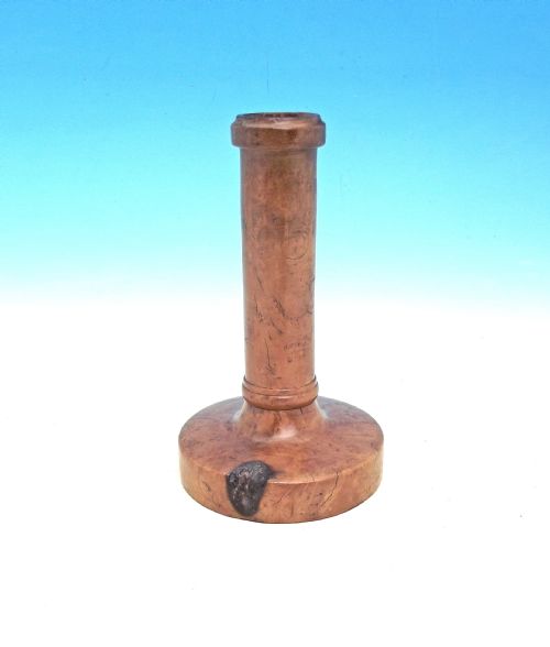 antique treen 19thc boxwood turned candlestick french c180020 - CATEGORY: ANTIQUE LIGHTING - DATED 19TH CENTURY