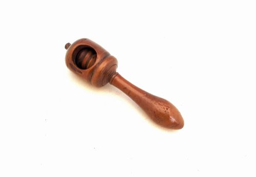 antique treen 19thc boxwood pocket screw nutcracker continental c180020 - CATEGORY: ANTIQUE MISCELLANEOUS - DATED 19TH CENTURY