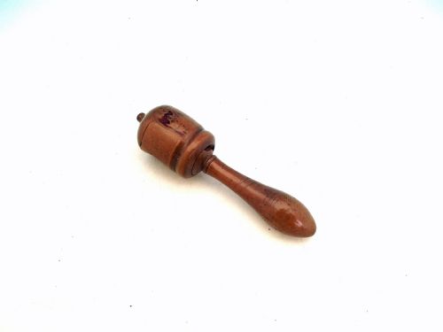 ANTIQUE TREEN 19THC BOXWOOD POCKET SCREW NUTCRACKER CONTINENTAL C180020 - ADDITIONAL PHOTO 2