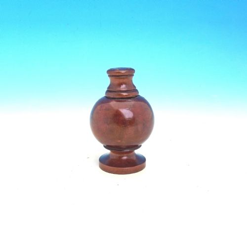 antique 19thc treen fruitwood turned spice pot muffineer french c182040 - CATEGORY: ANTIQUE MISCELLANEOUS - DATED 19TH CENTURY