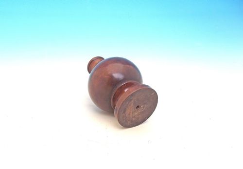 ANTIQUE 19THC TREEN FRUITWOOD TURNED SPICE POT MUFFINEER FRENCH C182040 - ADDITIONAL PHOTO 3