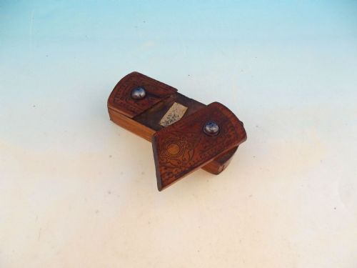 ANTIQUE TREEN 19THC FRUITWOOD GENTLEMANS VESTA SNUFF BOX CONTINENTAL C186080 - ADDITIONAL PHOTO 1