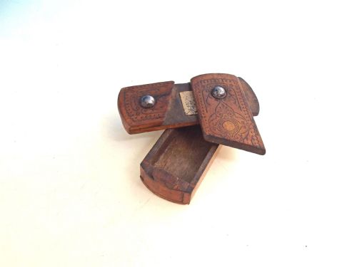 ANTIQUE TREEN 19THC FRUITWOOD GENTLEMANS VESTA SNUFF BOX CONTINENTAL C186080 - ADDITIONAL PHOTO 3