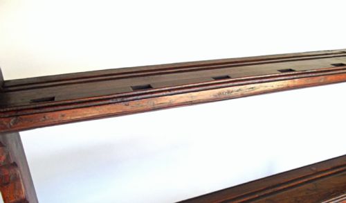 A SMALL 18THC FURNITURE OAK ASH POTBOARD DRESSER WITH ORIGINAL RACK WELSH C178090 - ADDITIONAL PHOTO 2