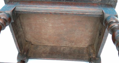 ANTIQUE OAK 17THC CHILDS JOYNED STOOL ENGLISH C168090 - ADDITIONAL PHOTO 4