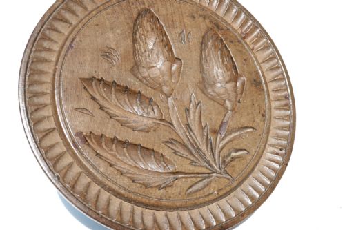 ANTIQUE 19THC TREEN SYCAMORE ACORN BUTTER PAT ENGLISH C184060 - ADDITIONAL PHOTO 3