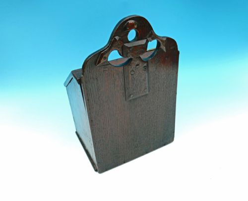 ANTIQUE LATE 18THC OAK INLAID SALT BOX WELSH C178090 - ADDITIONAL PHOTO 4