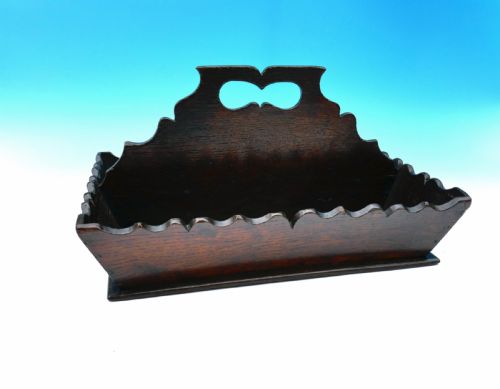 18thc welsh oak shaped butlers cutlery tray pembrokeshire c178090 - CATEGORY: ANTIQUE MISCELLANEOUS - DATED 18TH CENTURY