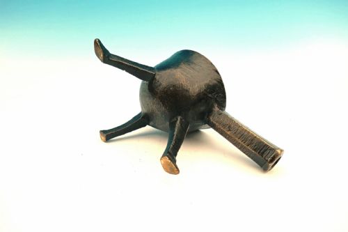 ANTIQUE METALWARE 16THC SMALL BRONZE APOTHERCARY DOWN HEARTH SKILLET CONTINENTAL POSSIBLY GERMAN C154060 - ADDITIONAL PHOTO 3
