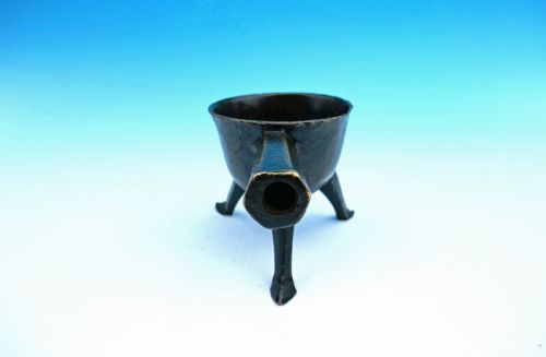 ANTIQUE METALWARE 16THC SMALL BRONZE APOTHERCARY DOWN HEARTH SKILLET CONTINENTAL POSSIBLY GERMAN C154060 - ADDITIONAL PHOTO 4