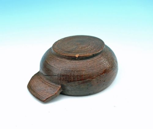 ANTIQUE TREEN LATE 18THC EARLY 19THC BEECH TURNED WINE TASTER ENGLISH C1790C1800 - ADDITIONAL PHOTO 1