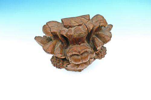 ANTIQUE 17THC OAK CONTINENTAL CARVED FLOWERS IN A BASKET FRENCH C168090 - ADDITIONAL PHOTO 3