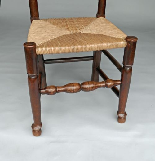 A FINE TRUE SET OF SIX 18THC ASH RUSH LANCASHIRE LADDERBACK CHAIRS C178090 - ADDITIONAL PHOTO 3