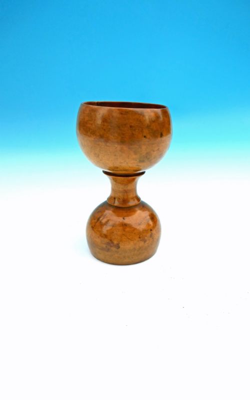 A 19THC TREEN SYCAMORE DOUBLE ENDED SPICE MEASURE ENGLISH C184060 - ADDITIONAL PHOTO 1